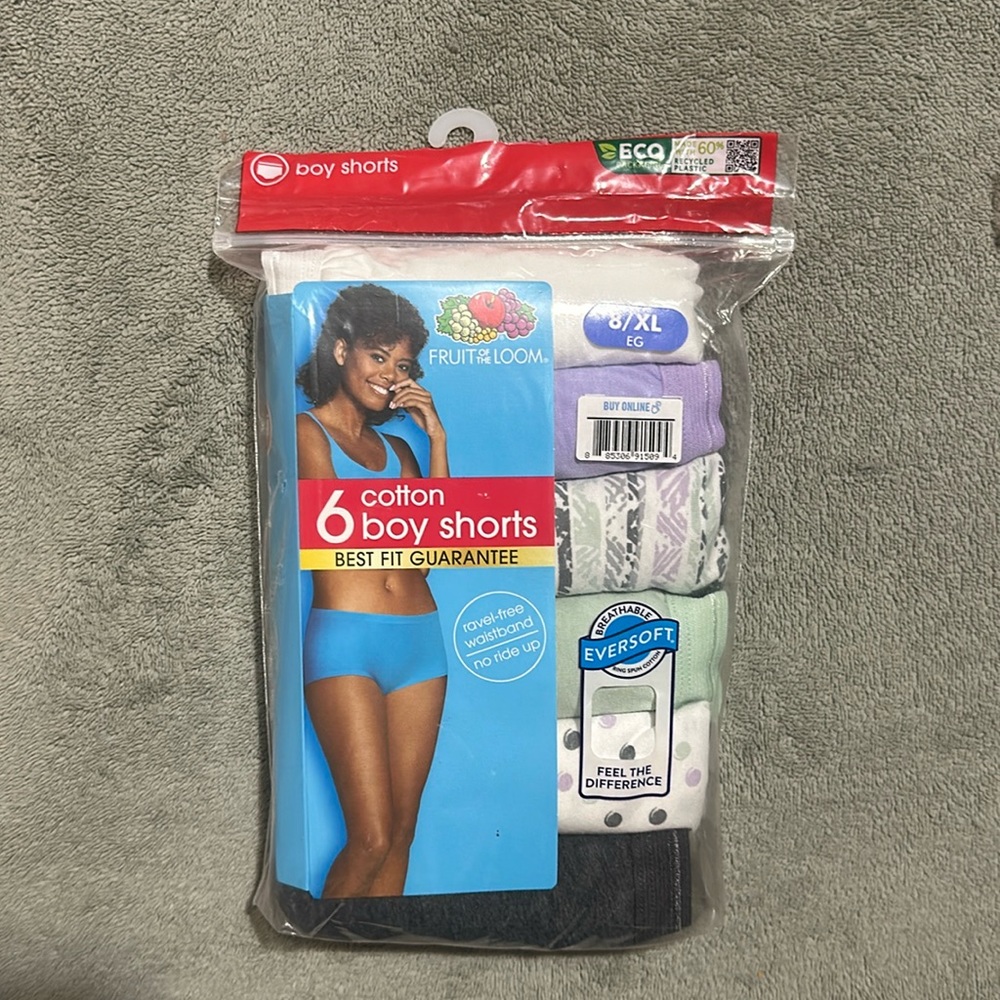 Fruit of the Loom Boy Shorts 18 Pairs Size 8/XL NIP - Picture 2 of 2